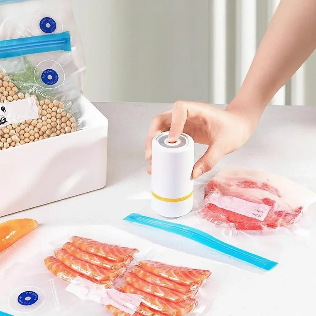 Преносима машинка за вакуумиране + 10 броя плик